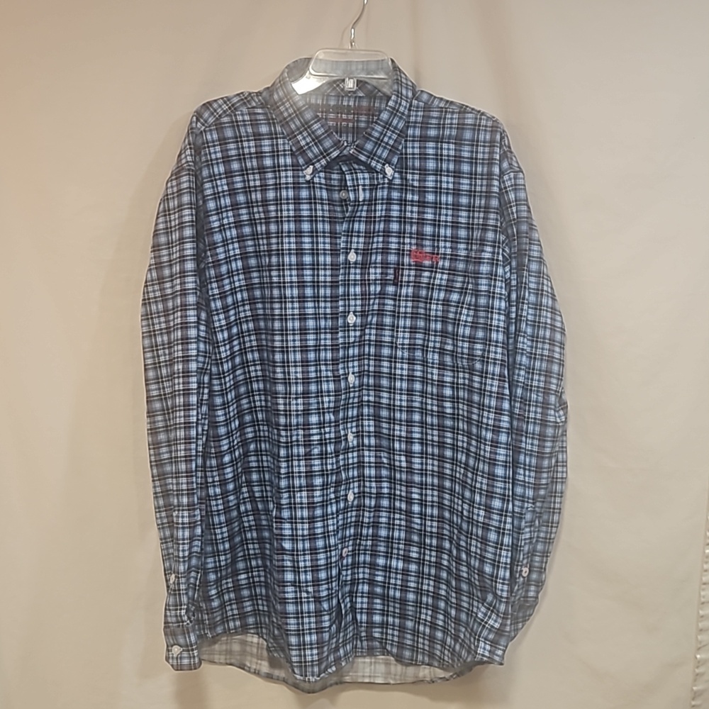 Cinch WRX Flame Resistant plaid size large men's button up